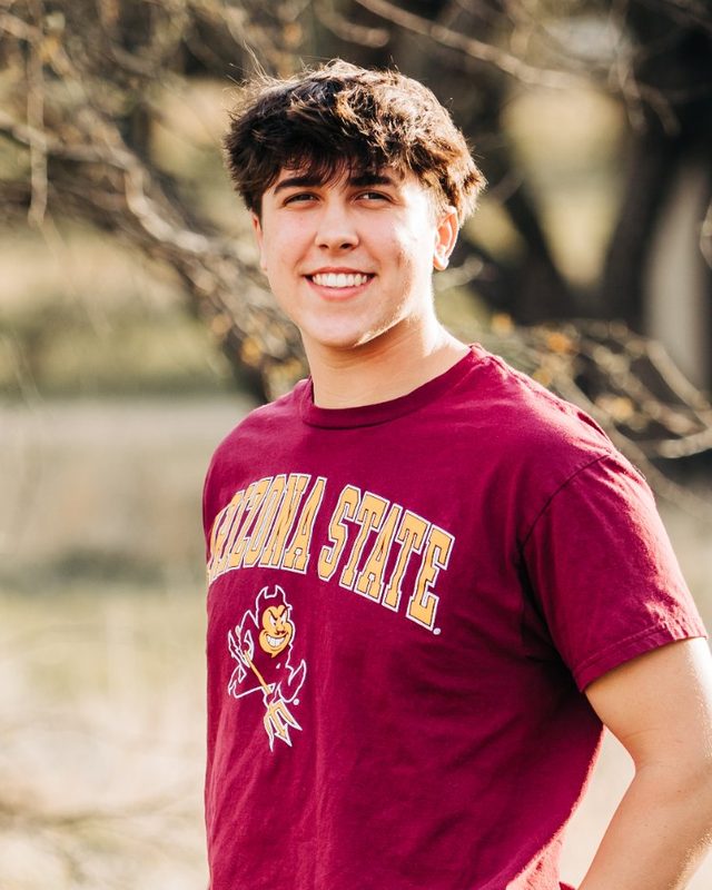 Ryan, co-founder of Brightline Leads, in an Arizona State shirt